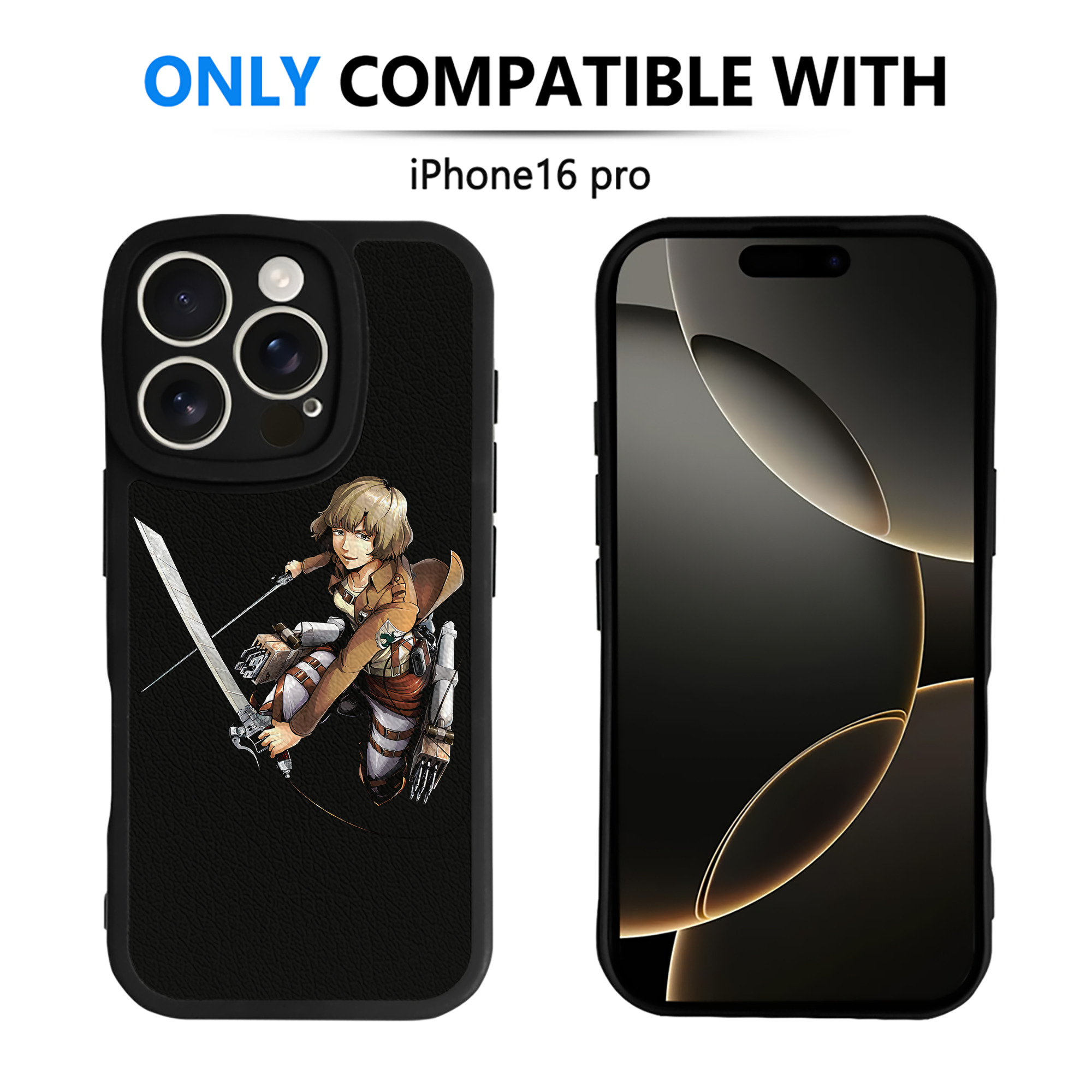 （画像用） 進撃の巨人 ヒツチ Attack on Titan Hitch 【iPhone 16シリーズ対応】シリコンスマホケース（レザー調） 材質：シリコン
